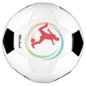 円カラフルパーソナライズされた サッカーボール (回転)