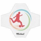 円カラフルパーソナライズされた サッカーボール (フラット)