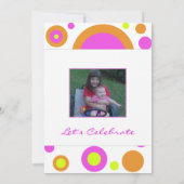 円カラフルパーティの招待状 招待状 (裏面)