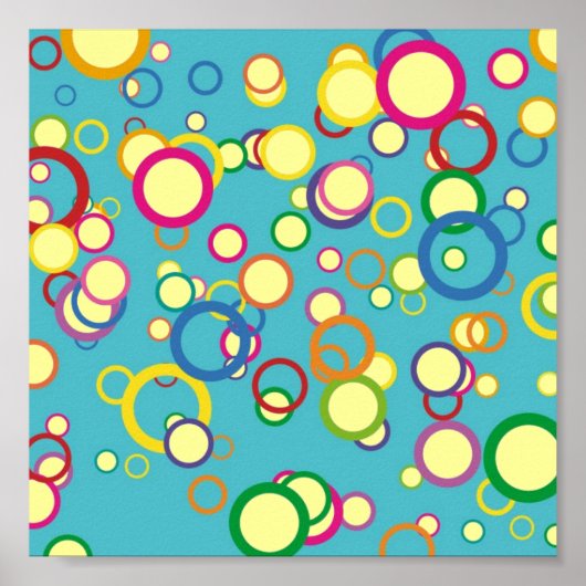 円カラフルポスター ポスター (正面)