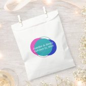 円カラフルモダン結婚式の引き出物バッグ フェイバーバッグ (クリップ留めされた状態)