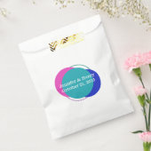 円カラフルモダン結婚式の引き出物バッグ フェイバーバッグ (封をした状態)