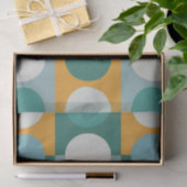 円カラフル半円ジオメトリ 薄葉紙 (ギフト)