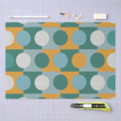 円カラフル半円ジオメトリ 薄葉紙 (クラフト)