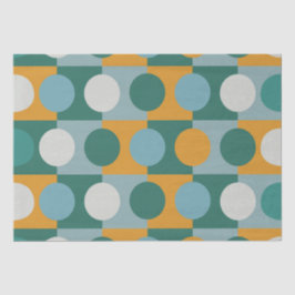 円カラフル半円ジオメトリ 薄葉紙