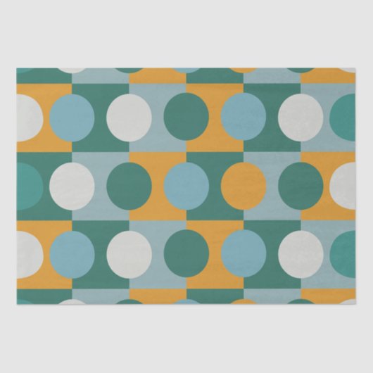 円カラフル半円ジオメトリ 薄葉紙 (正面)