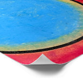 円カラフル幾何抽象芸術絵を描 ポスター (角)