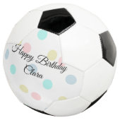 円カラフル形ハッピーバースデー追加文字 サッカーボール (3/4)