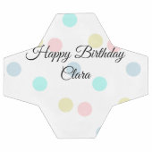 円カラフル形ハッピーバースデー追加文字 サッカーボール (フラット)