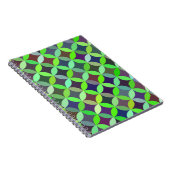 円カラフル星キルトパターン ノートブック (右側)