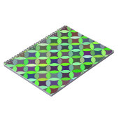 円カラフル星キルトパターン ノートブック (左側)