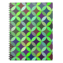 円カラフル星キルトパターン ノートブック