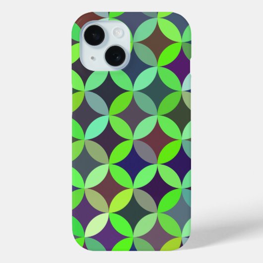 円カラフル星キルトパターン Case-Mate iPhoneケース (裏面)