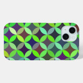 円カラフル星キルトパターン Case-Mate iPhoneケース (裏面 (横))