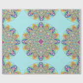 円カラフル曼荼羅 ラッピングペーパー (フラット)