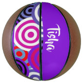 円カラフル模様 バスケットボール (縦)