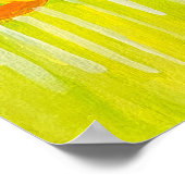 円カラフル絵画抽象芸術プリント ポスター (角)