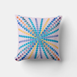 円カラフル線 クッション