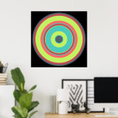 円カラフル04 ポスター (ホームオフィス)