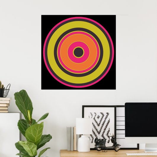 円カラフル06 ポスター (ホームオフィス)