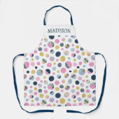 円カラフル エプロン (正面)