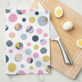 円カラフル キッチンタオル (四つ折り)