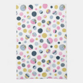 円カラフル キッチンタオル (縦)