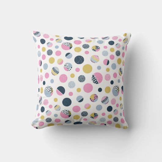 円カラフル クッション (正面)