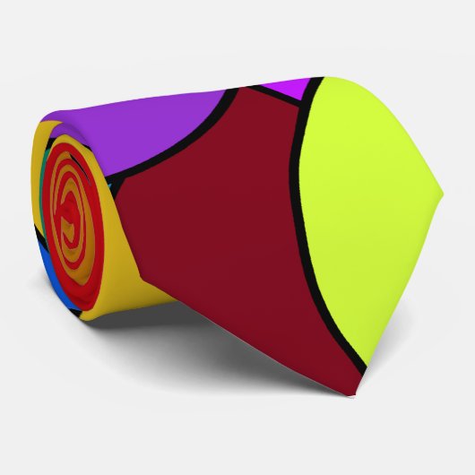 円カラフル ネクタイ (ロール)