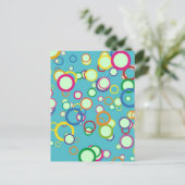 円カラフル ポストカード (スタンド正面)