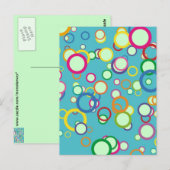 円カラフル ポストカード (正面/裏面)