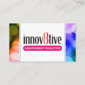 円カラフルInnov8tive Posh名刺 名刺 (裏面)