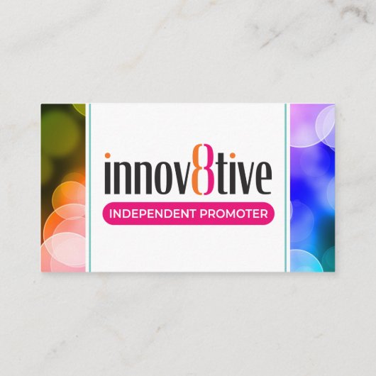 円カラフルInnov8tive Posh名刺 名刺 (裏面)