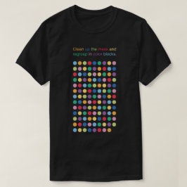 円カラーグリッドゲーム Tシャツ
