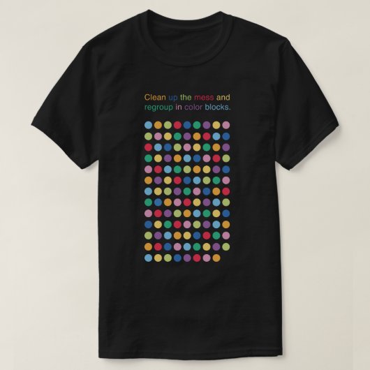円カラーグリッドゲーム Tシャツ (デザイン正面)