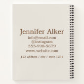 円ガーリーパンパ砂ボホベージュアイボリー名ジョブ ノートブック (裏面)