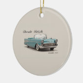 円クラシックオーナメント用の自動車イメージ セラミックオーナメント (左)