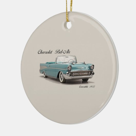 円クラシックオーナメント用の自動車イメージ セラミックオーナメント (左)