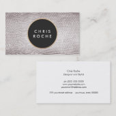 円クールスタイリッシュ紋シルバーススネークスキン 名刺 (正面/裏面)