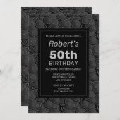 円クール50番目の誕生日招待状 招待状 (正面/裏面)