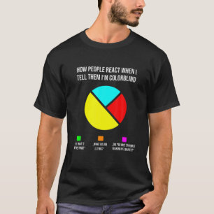 円グラフおもしろい人のカラーブラインド反応 Tシャツ