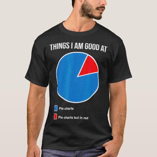 円グラフが得意おもしろい Tシャツ (正面)