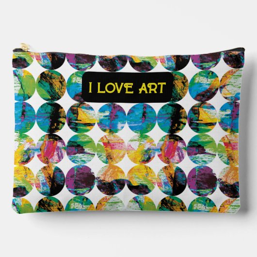 円グランジ。 アクセサリーポーチ (正面)