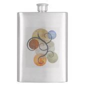 円コンテンポラリーパターン(の模様が)ある フラスク (正面)