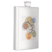 円コンテンポラリーパターン(の模様が)ある フラスク (右)