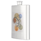 円コンテンポラリーパターン(の模様が)ある フラスク (左)