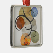 円コンテンポラリーパターン(の模様が)ある メタルオーナメント (右)