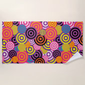 円サイケデリックビーチタオル ビーチタオル (正面)