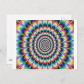 円サイケデリック動く幻影まぶしい ポストカード (正面/裏面)