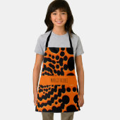 円シェイプオレンジ色の抽象芸術幾何学的パターン エプロン (インサイチュ)